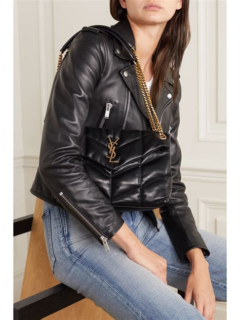 ysl puffer small black|YSL small loulou puffer.